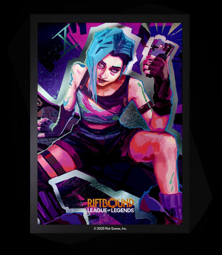 Riftbound League of Legends TCG: Origins Art Sleeves Jinx - 100 Count Card Game Accessories UVS Games