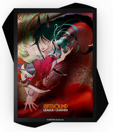 Riftbound League of Legends TCG: Origins Art Sleeves Ahri - 100 Count Card Game Accessories UVS Games