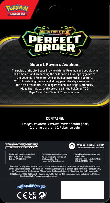 Pokemon TCG: Mega Evolution - Perfect Order Checklane Blister [Makuhita] Card Game Pokemon