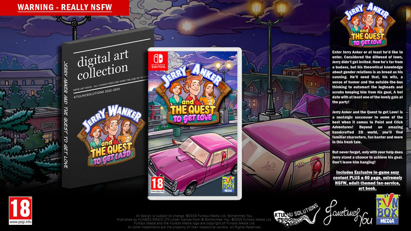 Jerry Anker and the Quest to get Love +Bonus Artbook! [Nintendo Switch] Nintendo Switch Video Game Funbox Media