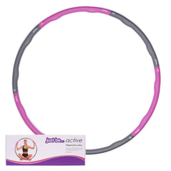 Weighted Fitness Hoop 1.2 kg - Pink/Grey Home and Hardware just be