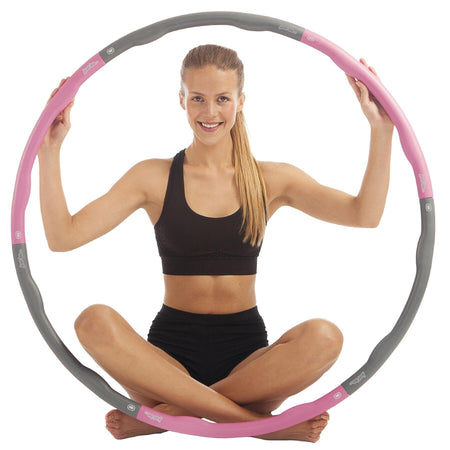 Weighted Fitness Hoop 1.2 kg - Pink/Grey Home and Hardware just be