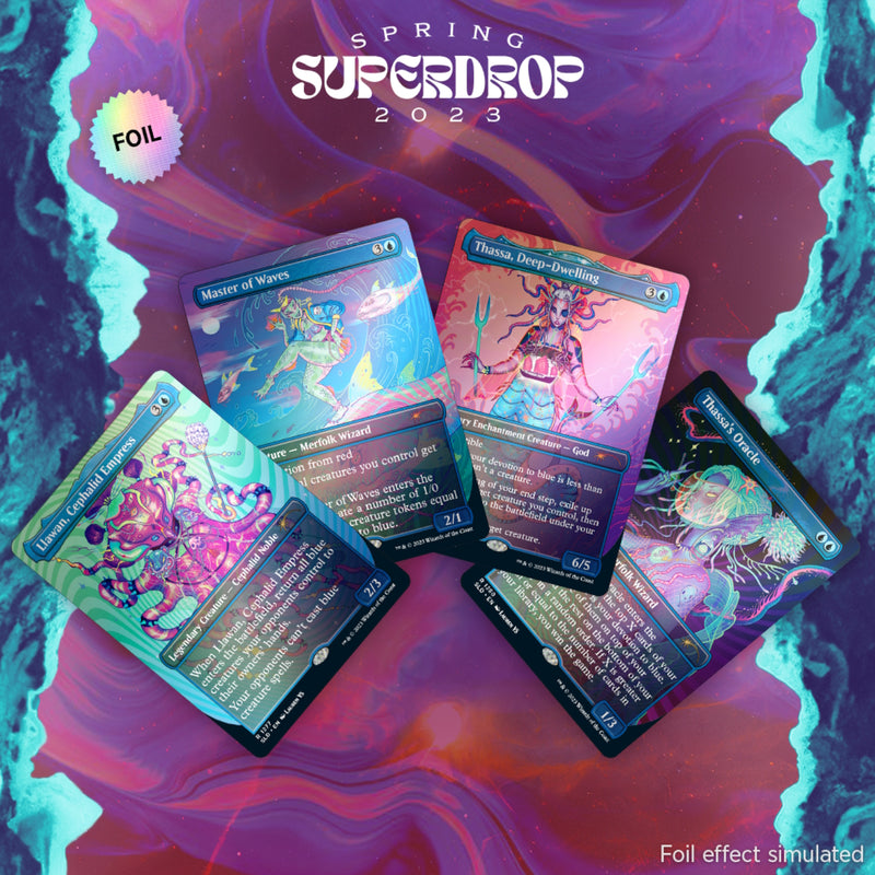 Magic: The Gathering TCG - Secret Lair Spring Superdrop 2023 - Cool Ocean Breeze - Foil Edition Card Game Wizards of the Coast   