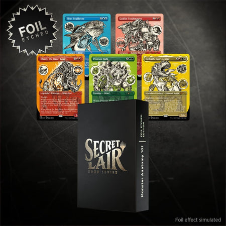 Magic: The Gathering TCG - Secret Lair Drop Series - Monster Anatomy 101 - Foil Etched Edition Card Game Wizards of the Coast   