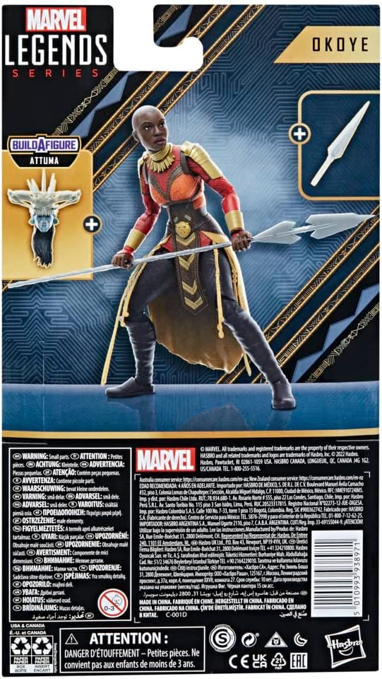 Marvel Legends Series: Black Panther Wakanda Forever - Okoye 6-Inch Action Figure [Toys, Ages 4+] Toys & Games Hasbro   