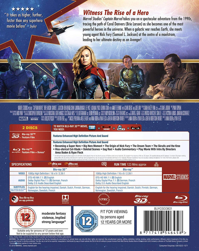 Marvel's Captain Marvel [3D + 2D Blu-ray] DVDs & Blu-Rays Marvel   