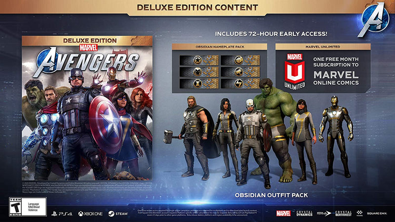 Marvel's Avengers - Deluxe Edition [PlayStation 4] [Free Upgrade Playstation 5 Version] PlayStation 4 Video Game Square Enix