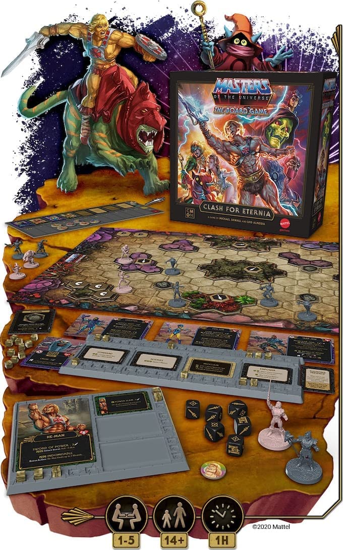 Masters of the Universe: The Board Game - Clash For Eternia  - I Have The Power Kickstarter Exclusive Bundle [Board Game, 1-5 Players] Board Game CMON   