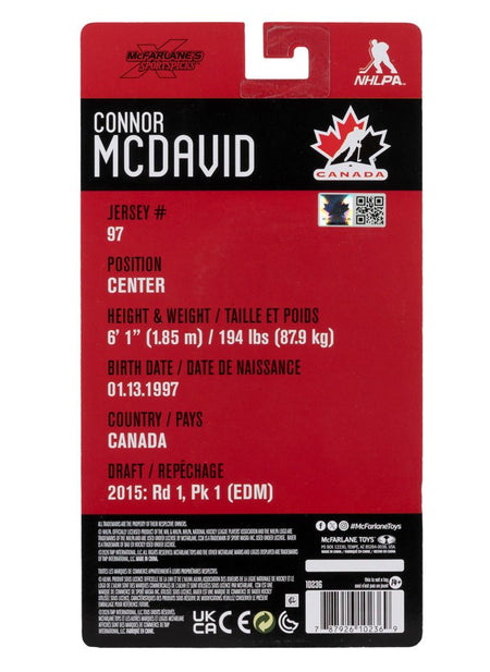 McFarlane SportsPicks NHL: Connor McDavid (Hockey Canada) Olympics 6" Articulated Figure Toys & Games McFarlane Toys