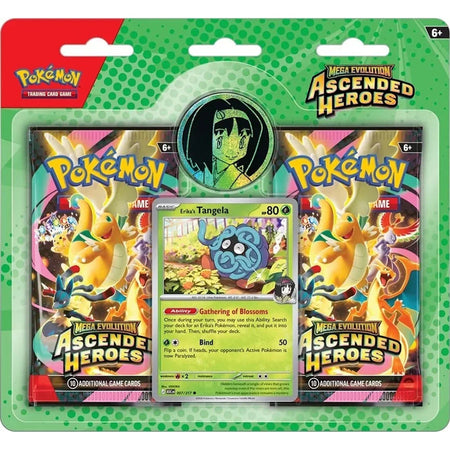 Pokemon TCG: Mega Evolution - Ascended Heroes 2-Pack Blister (Erika’s Tangela) Card Game Pokemon