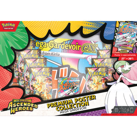 Pokemon TCG: Mega Evolution - Ascended Heroes Premium Poster Collection (Mega Gardevoir ex) Card Game Pokemon