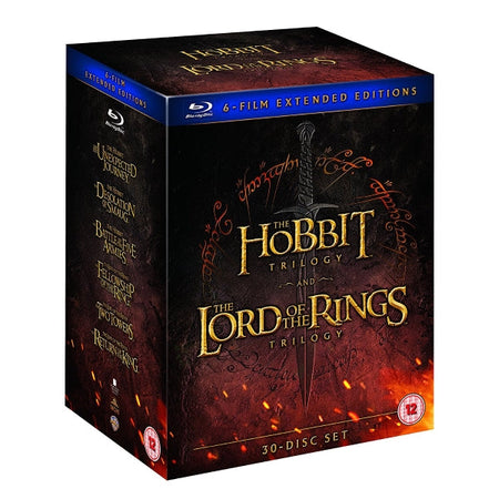 Middle Earth 6-Film Collection - Extended Edition [Blu-Ray Box Set] DVDs & Blu-Rays MGM   