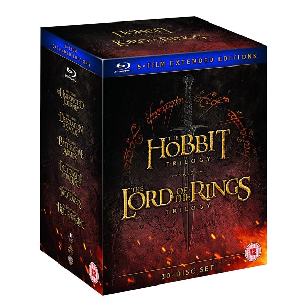 Middle Earth 6-Film Collection - Extended Edition [Blu-Ray Box Set] DVDs & Blu-Rays MGM   