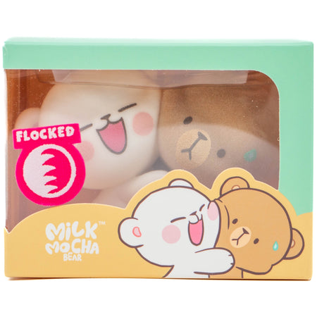 Milk Mocha Bear x Shopville Exclusive: Milk Mocha Hugging Figurine - Fuzzy Flocked Cute Limited Edition Toys & Games Milk Mocha Bear