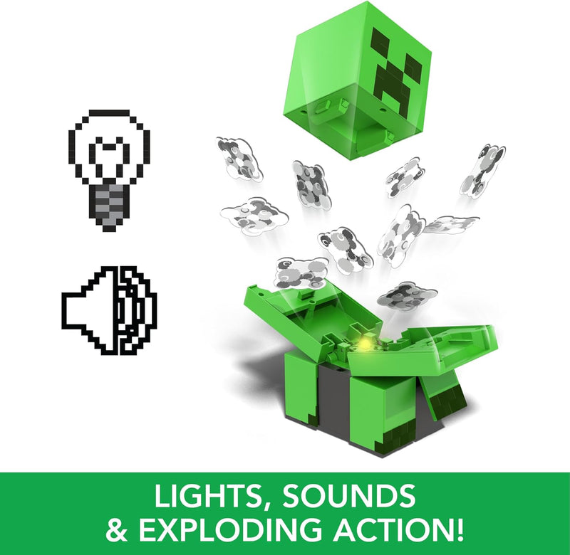 Minecraft: Exploding RC Creeper with Lights & Sounds with 10 Explosion Particles & DLC Code Toys & Games Mattel