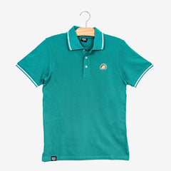 milkmochabear: Matcha Polo Shirt Polos Milkmochabear Teal Men XS