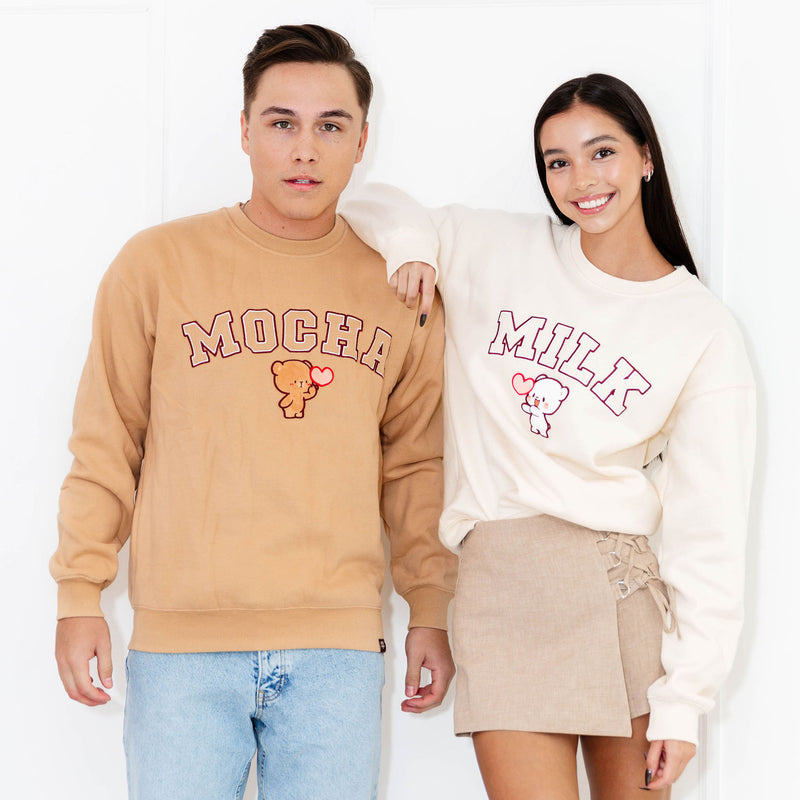 milkmochabear: Mocha Varsity Crewneck Crewnecks Milkmochabear   