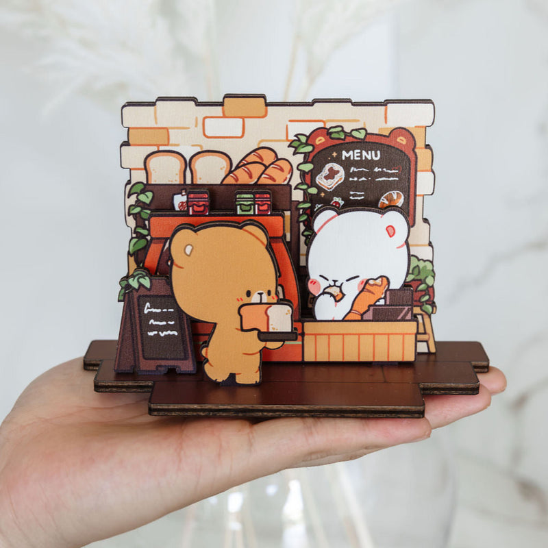 milkmochabear: Cozy Bakery Wooden Standee Standee Milkmochabear   