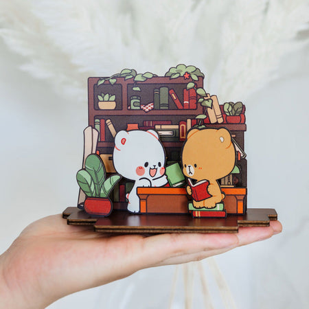 milkmochabear: Tranquil Study Wooden Standee Standee Milkmochabear   