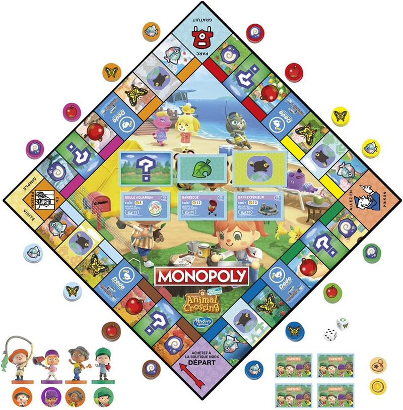 Monopoly: Animal Crossing New Horizons Edition (French) [Board Game, 2-4 Players] Board Game Hasbro   