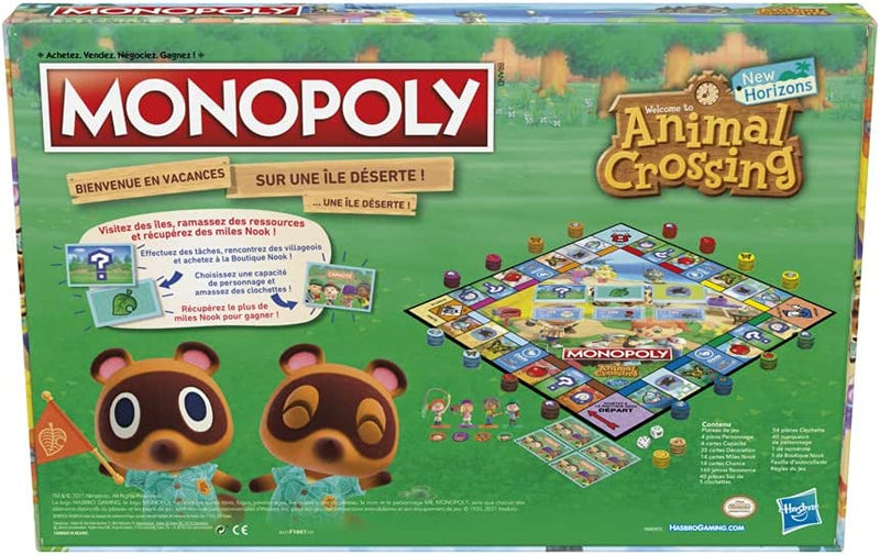 Monopoly: Animal Crossing New Horizons Edition (French) [Board Game, 2-4 Players] Board Game Hasbro   