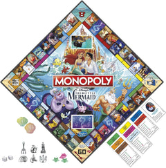 Monopoly: Disney's Little Mermaid Edition [Board Game, 2-6 Players] Board Game Hasbro   