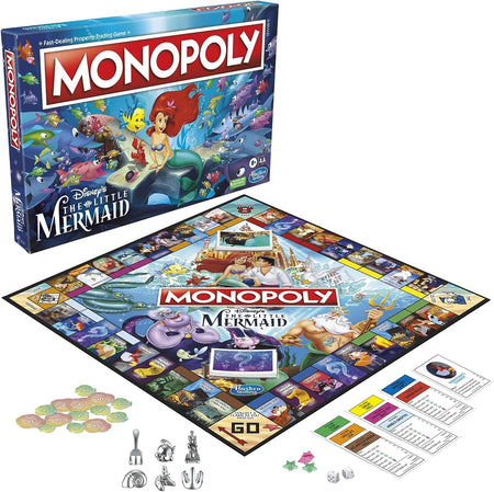 Monopoly: Disney's Little Mermaid Edition [Board Game, 2-6 Players] Board Game Hasbro   