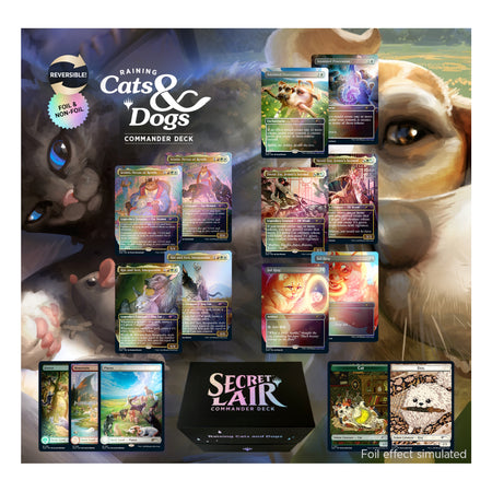 Magic: The Gathering TCG - Secret Lair Commander Deck - Raining Cats and Dogs Foil Edition Card Game Wizards of the Coast   