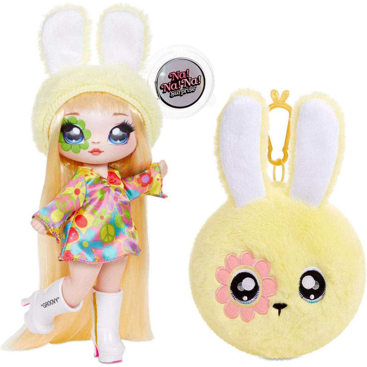 MGA Entertainment Na! Na! Na! Surprise 2-in-1 Fashion Doll & Plush Pom with  Confetti