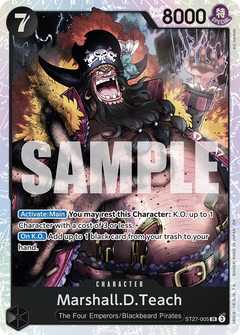 One Piece TCG: Marshall D. Teach Starter Deck - Black [ST-27] Card Game Bandai Namco