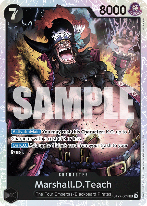 One Piece TCG: Marshall D. Teach Starter Deck - Black [ST-27] Card Game Bandai Namco