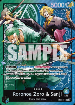 One Piece TCG: Zoro & Sanji Starter Deck - Green/Blue [ST12] Card Game Bandai Namco   