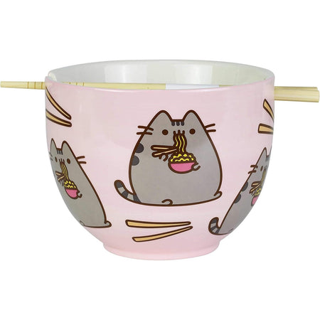 Our Name Is Mud: Pusheen Ramen Soup Bowl and Chopsticks Set House & Home Our Name is Mud