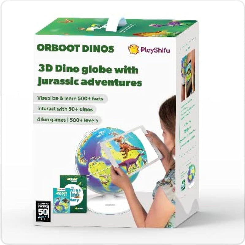 PlayShifu Orboot Dinos - Interactive Educational Dinosaur Toy - (Globe + App) 50 Dinosaurs, 500+ Facts Toys & Games PlayShifu   