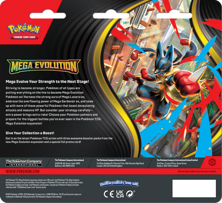 Pokemon TCG: Mega Evolution - Base Set 3 Booster Blister - Psyduck Card Game Pokemon