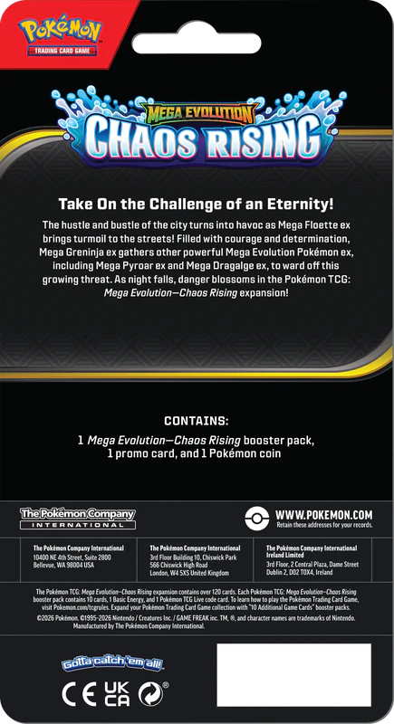 Pokemon TCG: Mega Evolution - Chaos Rising Checklane Blister (Toxel) Card Game Pokemon