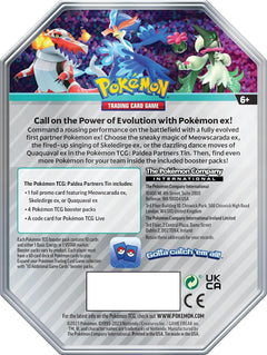 Pokemon TCG: Paldea Partners Tin - Meowscarada ex - 4 Packs