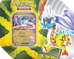 Pokemon TCG: Scarlet & Violet - Paradox Destinies Tin - 5 Packs Card Game Pokemon Raging Bolt EX  