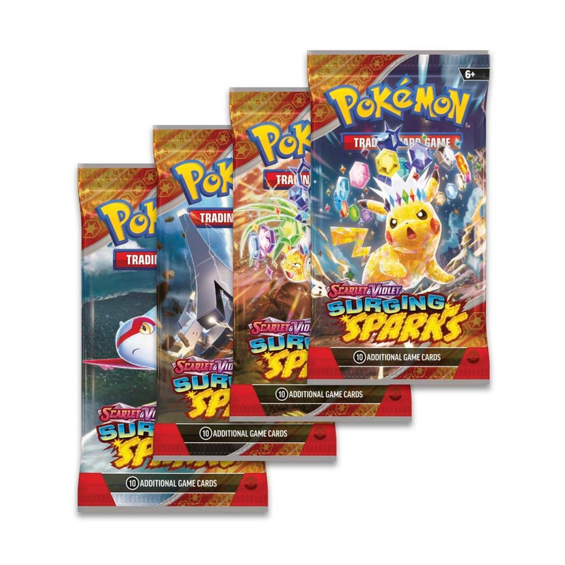 Pokemon TCG: Scarlet & Violet - Surging Sparks Build & Battle Box - 4 Packs Card Game Pokemon   