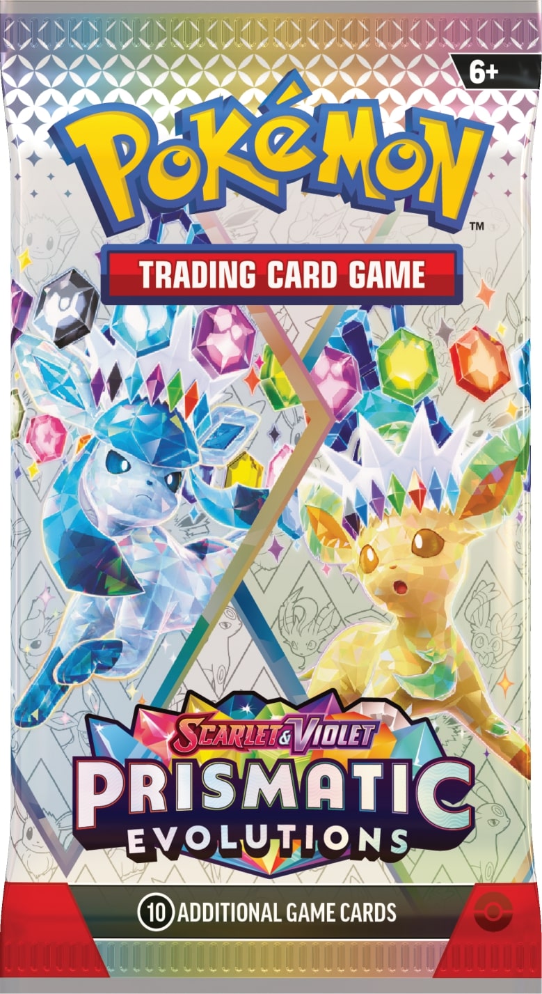 Pokemon TCG: Scarlet & Violet Prismatic Evolutions Prismatic Evolutions Accessory Pouch Special Collection - 5 Packs Card Game Pokemon   