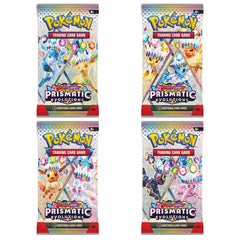 Pokemon TCG: Scarlet & Violet Prismatic Evolutions Prismatic Evolutions Accessory Pouch Special Collection - 5 Packs Card Game Pokemon   