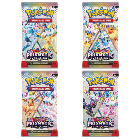 Pokemon TCG: Scarlet & Violet Prismatic Evolutions Accessory Pouch Special Collection - 5 Packs Card Game Pokemon   