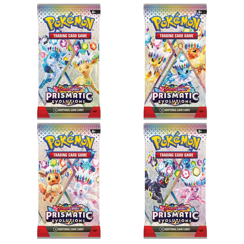 Pokemon TCG: Scarlet & Violet Prismatic Evolutions Prismatic Evolutions Accessory Pouch Special Collection - 5 Packs Card Game Pokemon   