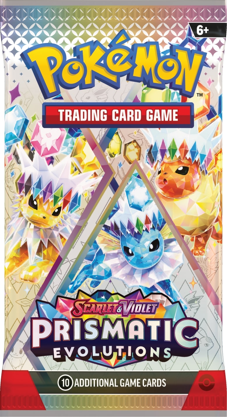 Pokemon TCG: Scarlet & Violet Prismatic Evolutions Prismatic Evolutions Accessory Pouch Special Collection - 5 Packs Card Game Pokemon   