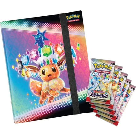 Pokemon TCG: Scarlet & Violet Prismatic Evolutions Binder Collection - 5 Booster Packs Card Game Pokemon