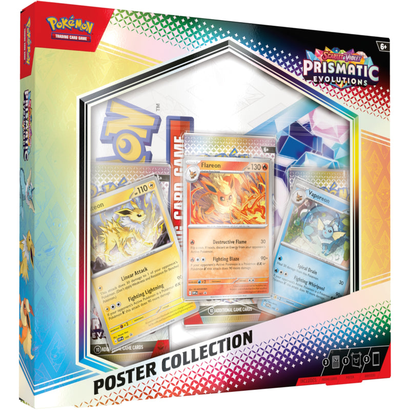 Pokemon TCG: Scarlet & Violet Prismatic Evolutions Poster Collection - 3 Packs Card Game Pokemon   