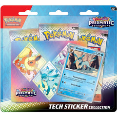 Pokemon TCG: Scarlet & Violet Prismatic Evolutions Tech Sticker Collection - Glaceon Card Game Pokemon   