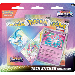 Pokemon TCG: Scarlet & Violet Prismatic Evolutions Tech Sticker Collection - Sylveon Card Game Pokemon   