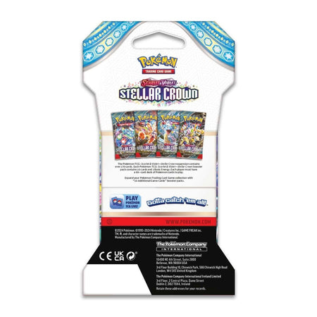 Pokemon TCG: Scarlet & Violet - Stellar Crown Sleeved Booster Pack - One Random Pack Card Game Pokemon   