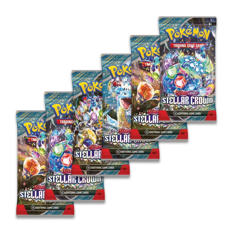 Pokemon TCG: Scarlet & Violet - Stellar Crown Booster Bundle - 6 Packs Card Game Pokemon   